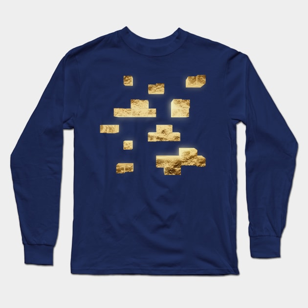 Gold Ore - 3D Long Sleeve T-Shirt by Arkal